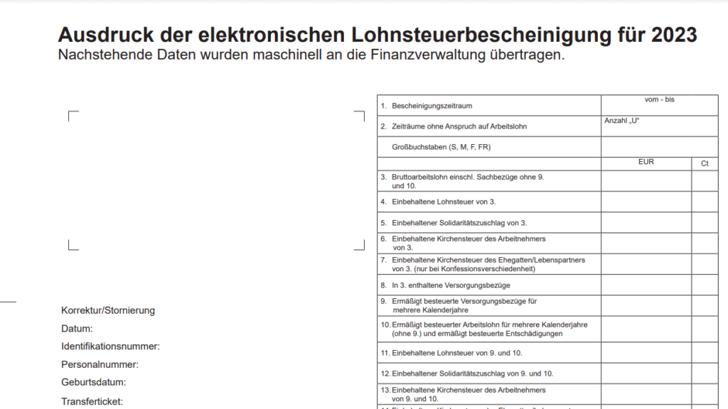 Claim More tax refund with Your Income Tax Certificate (Lohnsteuerbescheinigung) Income tax certificate (Lohnsteuerbescheinigung)