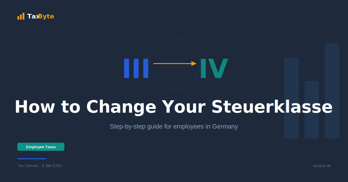 How to Change Your Steuerklasse in Germany